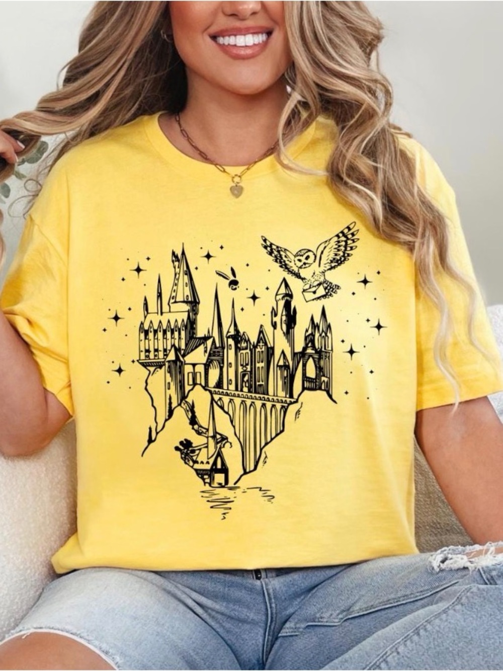 Yellow Harry Potter Graphic Tee